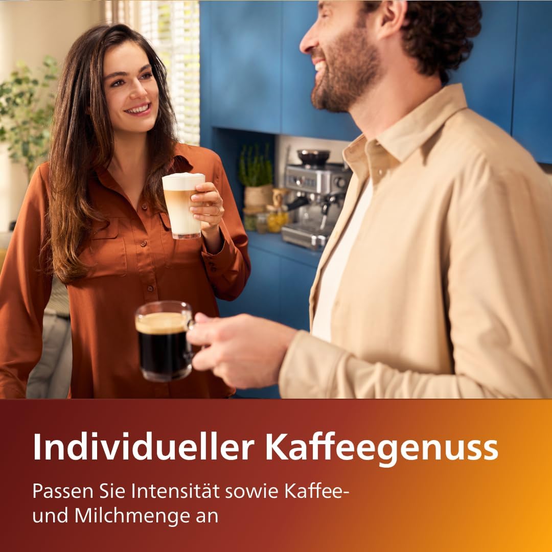 PHILlPS EP5547/90 Serie 5500 LatteGo 19 Kaffeespezialitäten Kaffeevollautomat Schwarz verchromt